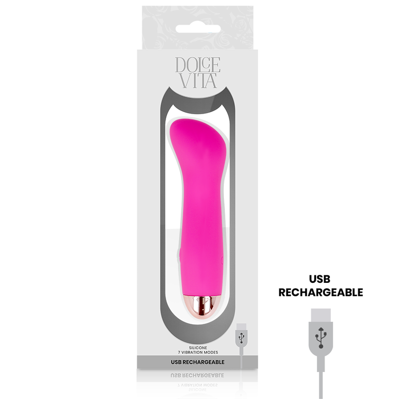 DOLCE VITA - RECHARGEABLE VIBRATOR ONE PINK 7 SPEED - Afbeelding 3