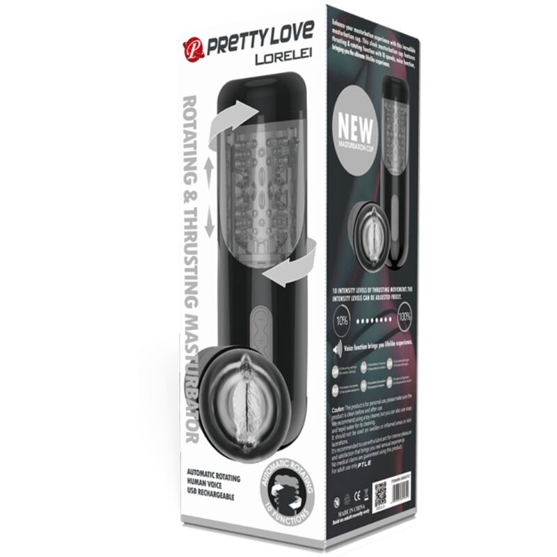 PRETTY LOVE - LORELEI MULTIFUNCTION RECHARGEABLE MASTURBATOR - Afbeelding 2