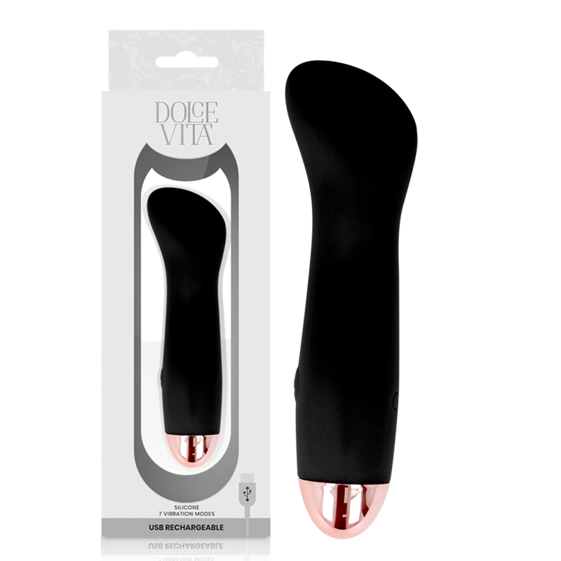 DOLCE VITA - RECHARGEABLE VIBRATOR ONE BLACK 7 SPEED - Afbeelding 5