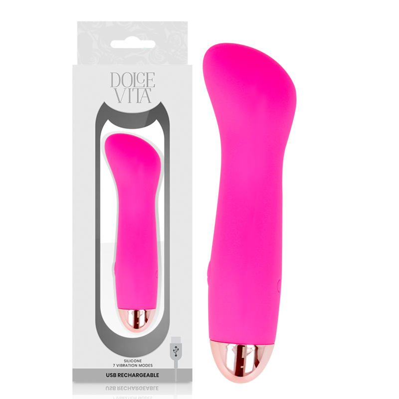 DOLCE VITA - RECHARGEABLE VIBRATOR ONE PINK 7 SPEED - Afbeelding 5