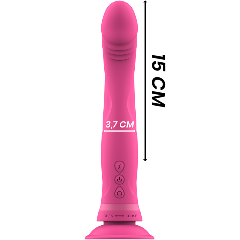 INTENSE - MICHELANGELO PINK SILICONE VIBRATOR DILDO - Afbeelding 3