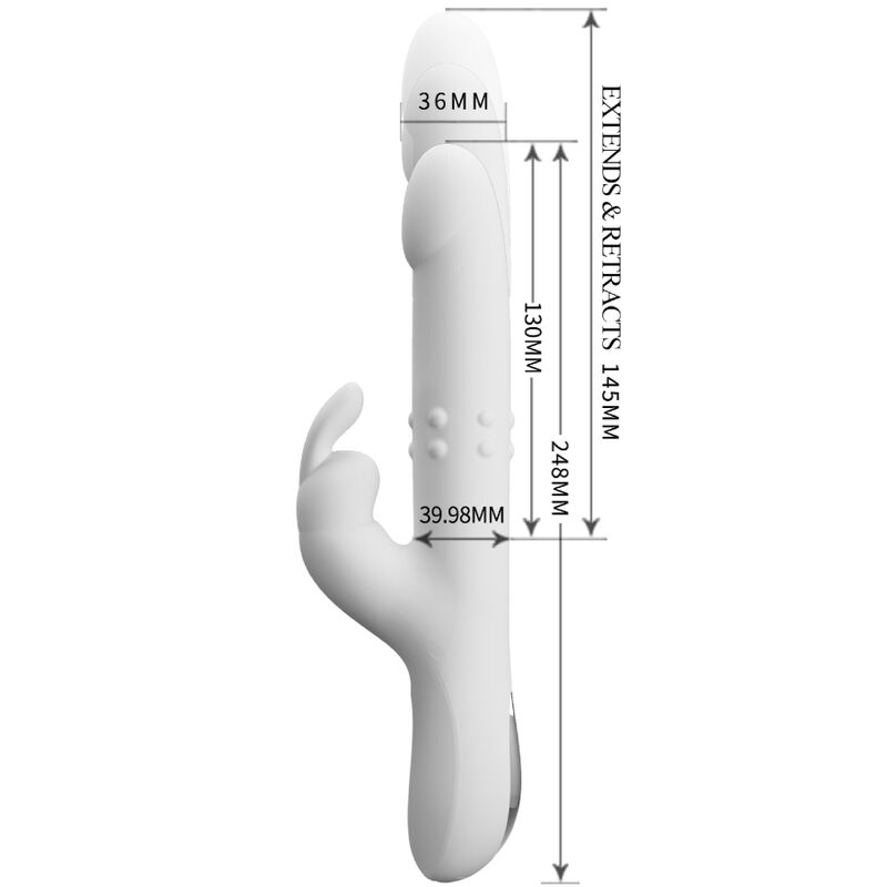 PRETTY LOVE - REESE VIBRATOR WITH SILVER ROTATION - Afbeelding 4