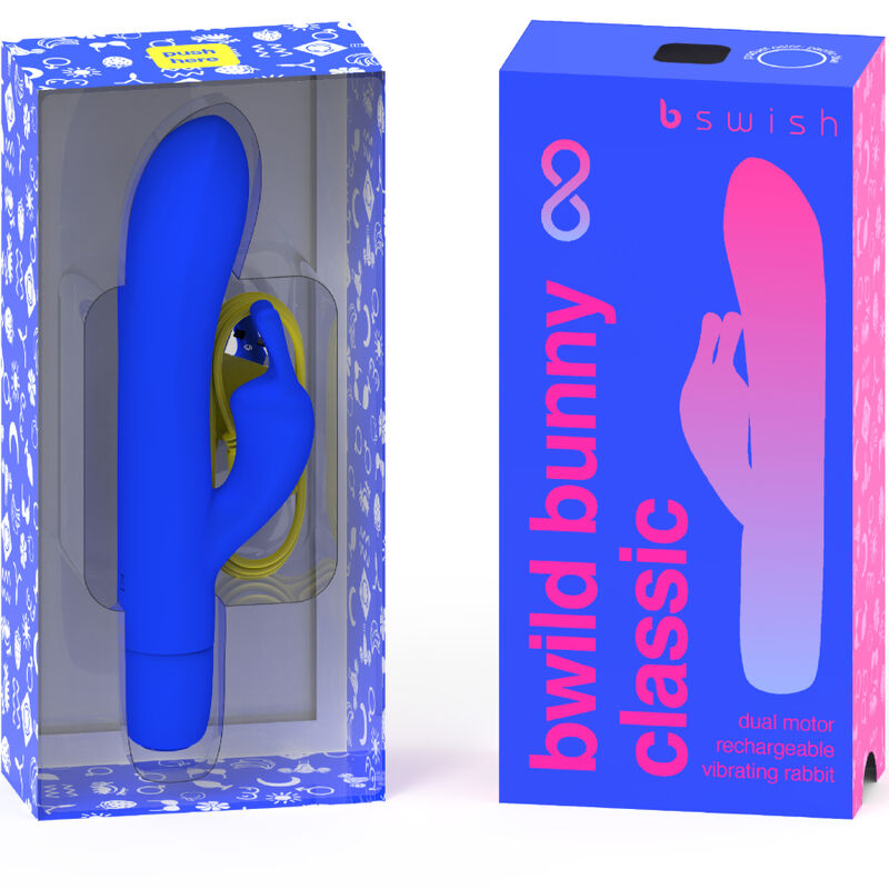 B SWISH - BWILD BUNNY INFINITE CLASSIC RECHARGEABLE VIBRATOR BLUE SILICONE - Afbeelding 2
