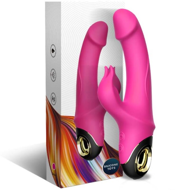ARMONY - METEROR DILDO VIBRATOR RABBIT ROTATOR FUCHSIA - Afbeelding 5