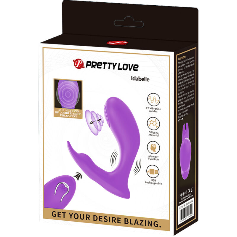 PRETTY LOVE - IDABELLE VIBRATION & PULSATION REMOTE CONTROL VIOLET - Afbeelding 7