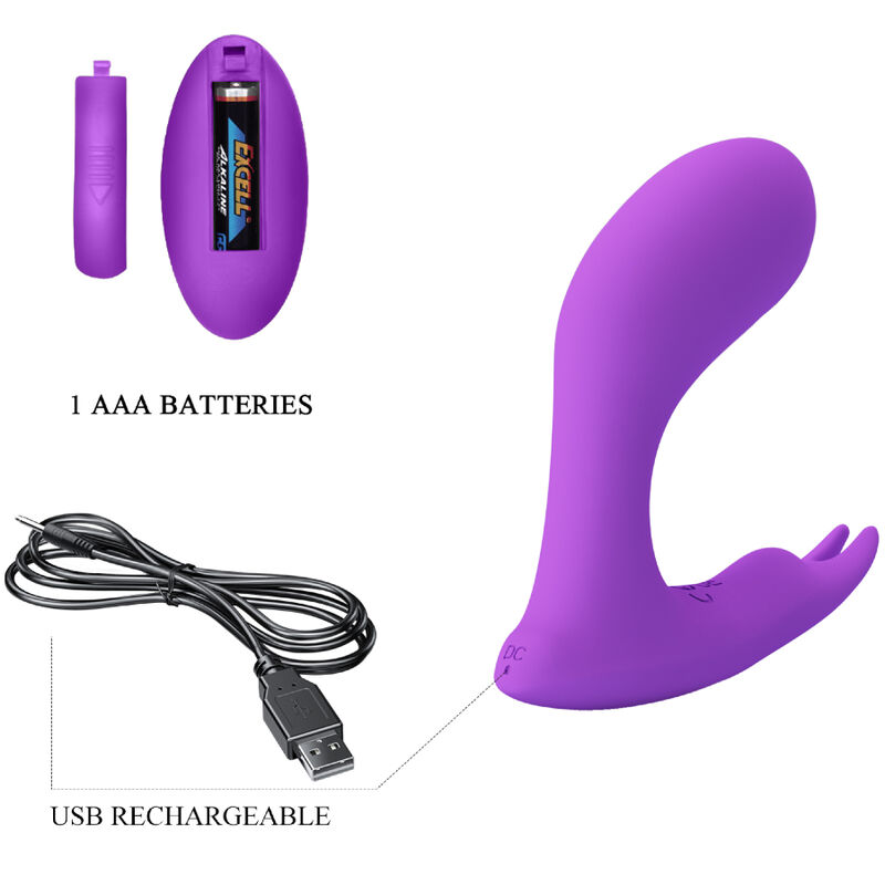 PRETTY LOVE - IDABELLE VIBRATION & PULSATION REMOTE CONTROL VIOLET - Afbeelding 5
