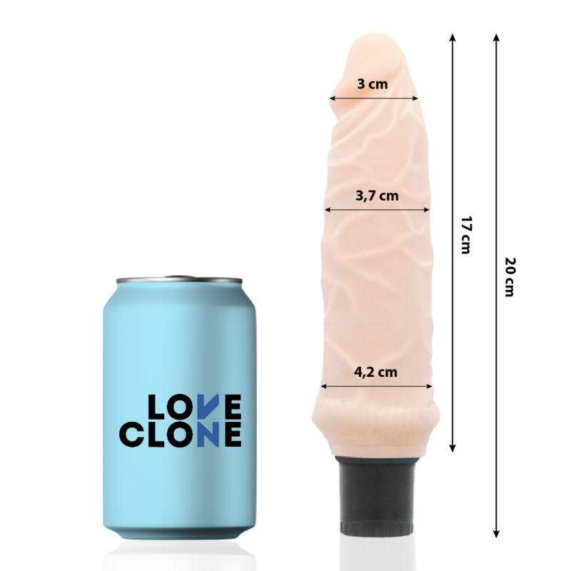 LOVECLONE - IVAR SELF LUBRICATION VIBRATOR 20 CM -O- 3.7 CM - Afbeelding 2