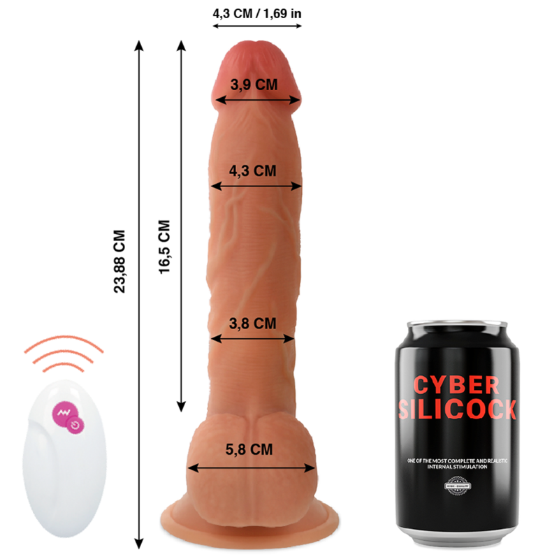 CYBER SILICOCK - REMOTE CONTROL REALISTIC MASTER BEN 23.88 CM -O- 4.3 CM - Afbeelding 2