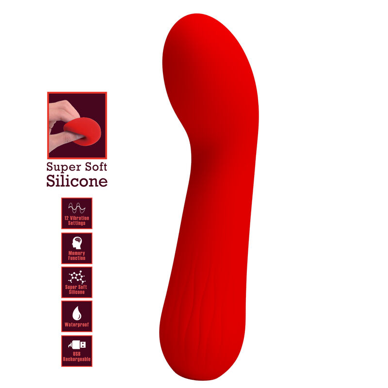 PRETTY LOVE - FAUN RECHARGEABLE VIBRATOR RED - Afbeelding 6