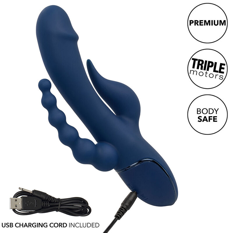 CALEXOTICS - VIBRATOR TRIPLE ORGASM BLUE - Afbeelding 8
