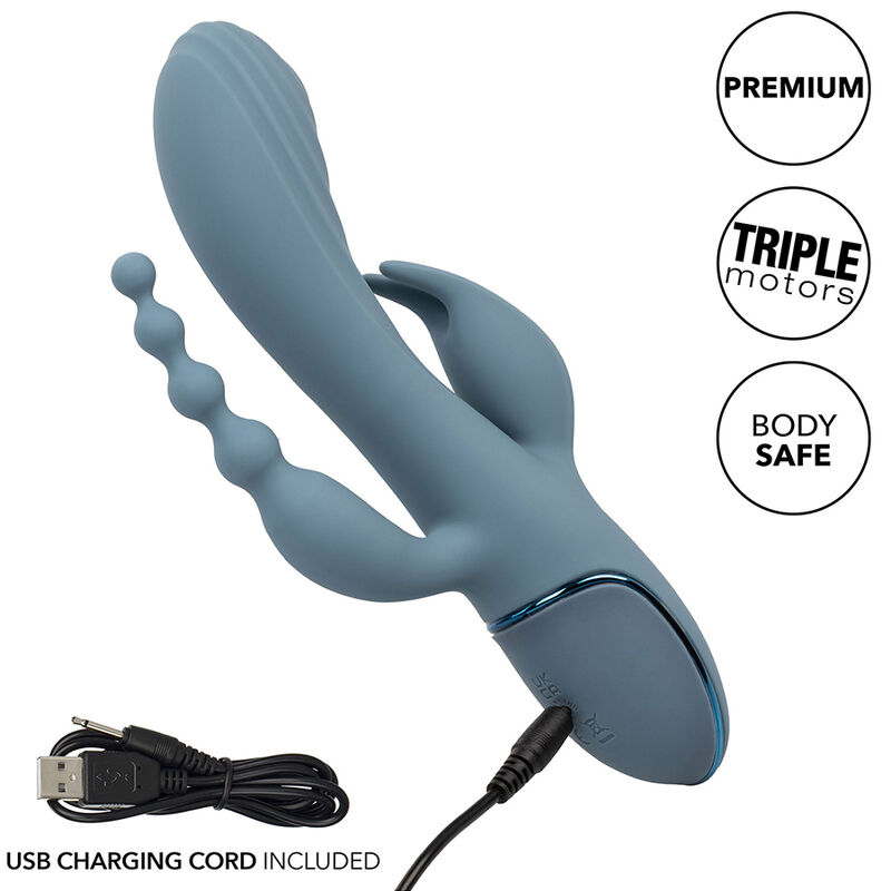 CALEXOTICS - VIBRATOR TRIPLE ECSTASY GREY - Afbeelding 4