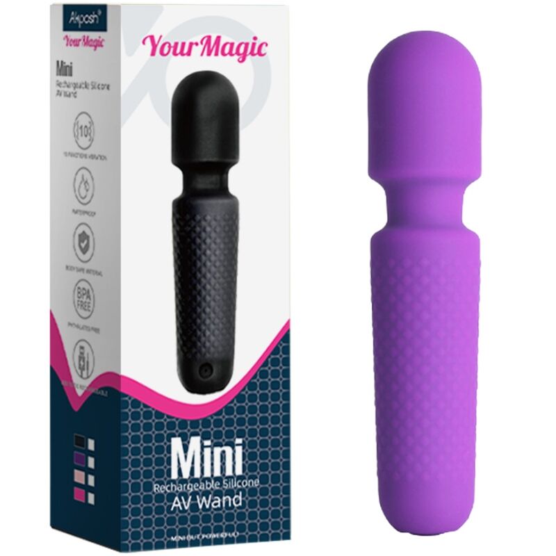 ARMONY - YOUR MAGIC MASSAGER & VIBRATOR RECHARGEABLE 10 VIBRATIONS WAND DOTS PURPLE - Afbeelding 3