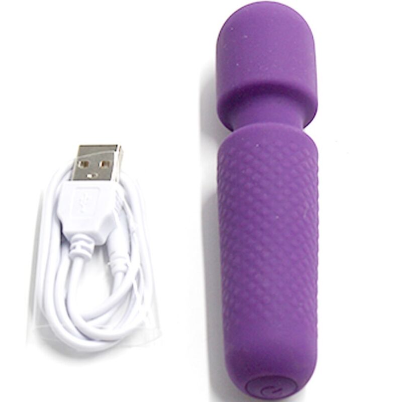 ARMONY - YOUR MAGIC MASSAGER & VIBRATOR RECHARGEABLE 10 VIBRATIONS WAND DOTS PURPLE - Afbeelding 5