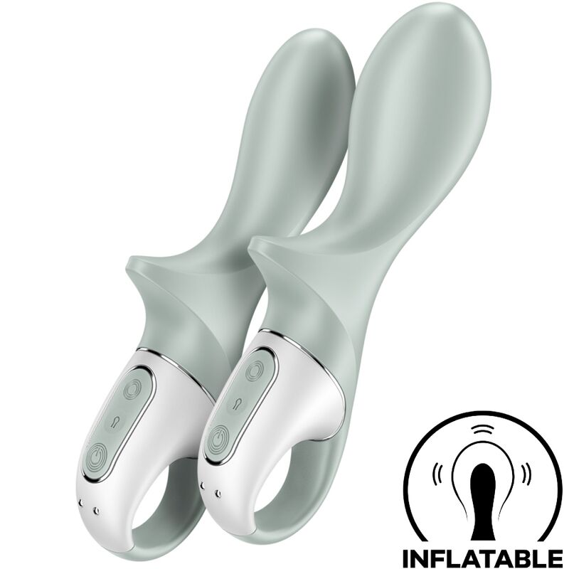 SATISFYER - AIR PUMP BOOTY 3 INFLATABLE ANAL VIBRATOR GREYGREEN - Afbeelding 2