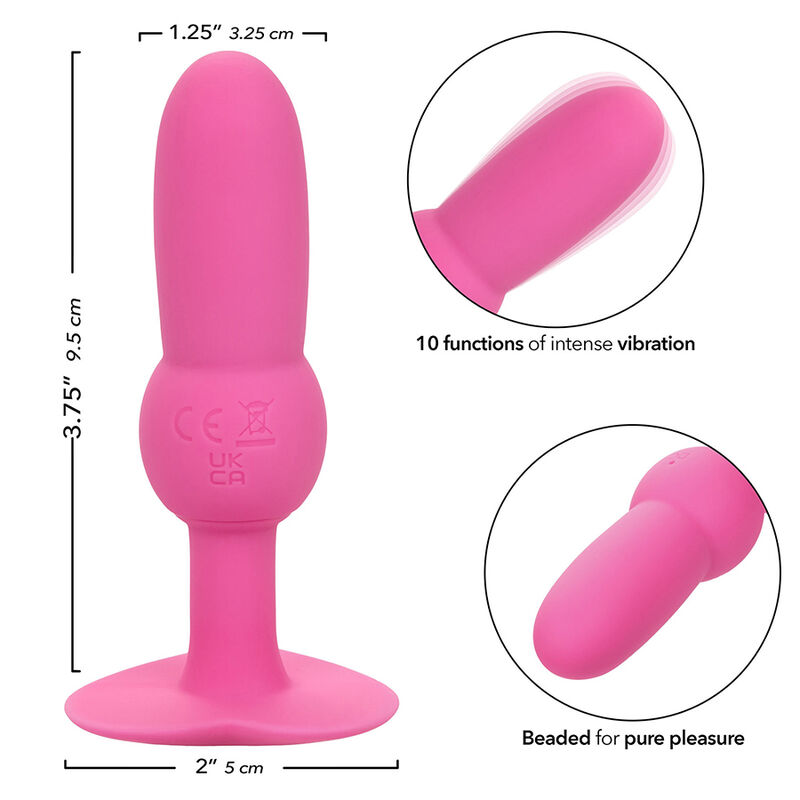 CALEXOTICS - FIRST TIME ANAL PLUG BEADED PROBE 10 VIBRATIONS PINK - Afbeelding 10