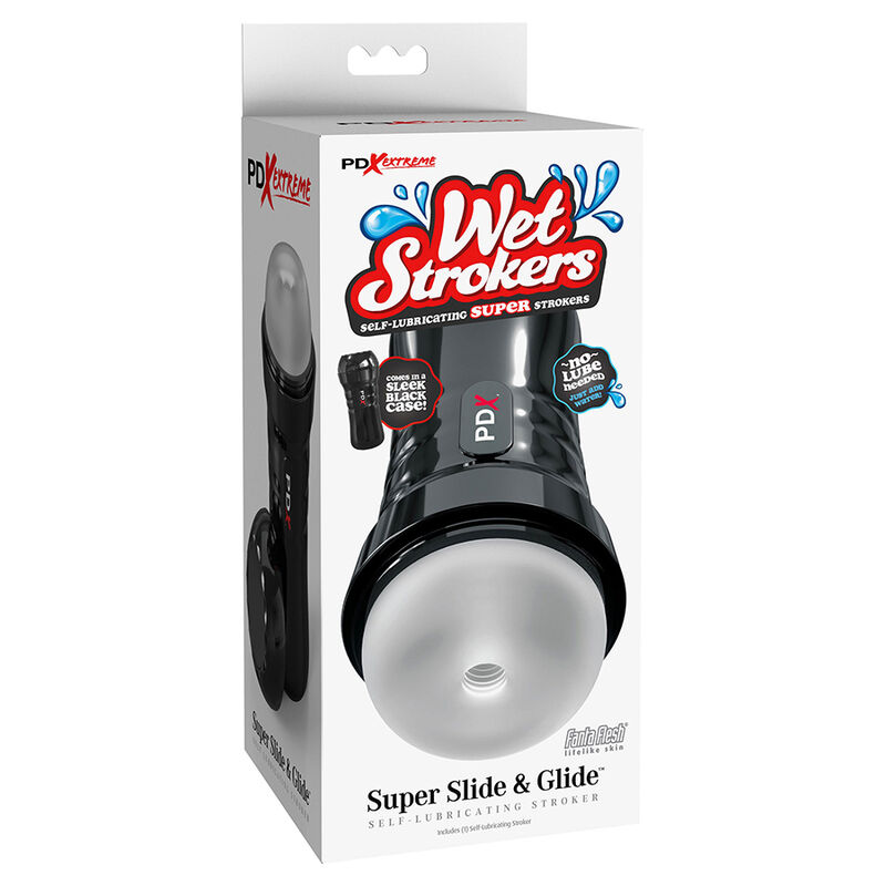 PDX EXTREME - SLIDE & GLIDE SELF-LUBRICATING MASTURBATOR CLEAR - Afbeelding 3