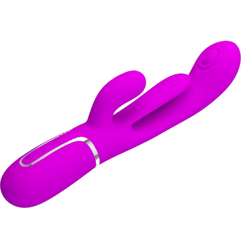 PRETTY LOVE - SHANIA TRIPLE RABBIT VIBRATOR MULTIFUNCTION PINK - Afbeelding 2