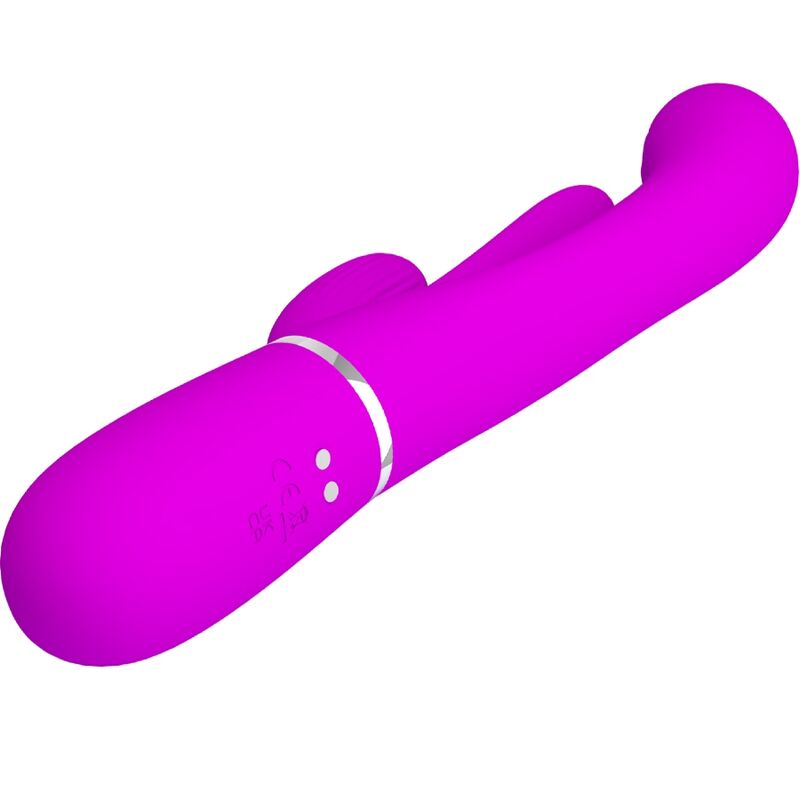 PRETTY LOVE - SHANIA TRIPLE RABBIT VIBRATOR MULTIFUNCTION PINK - Afbeelding 5