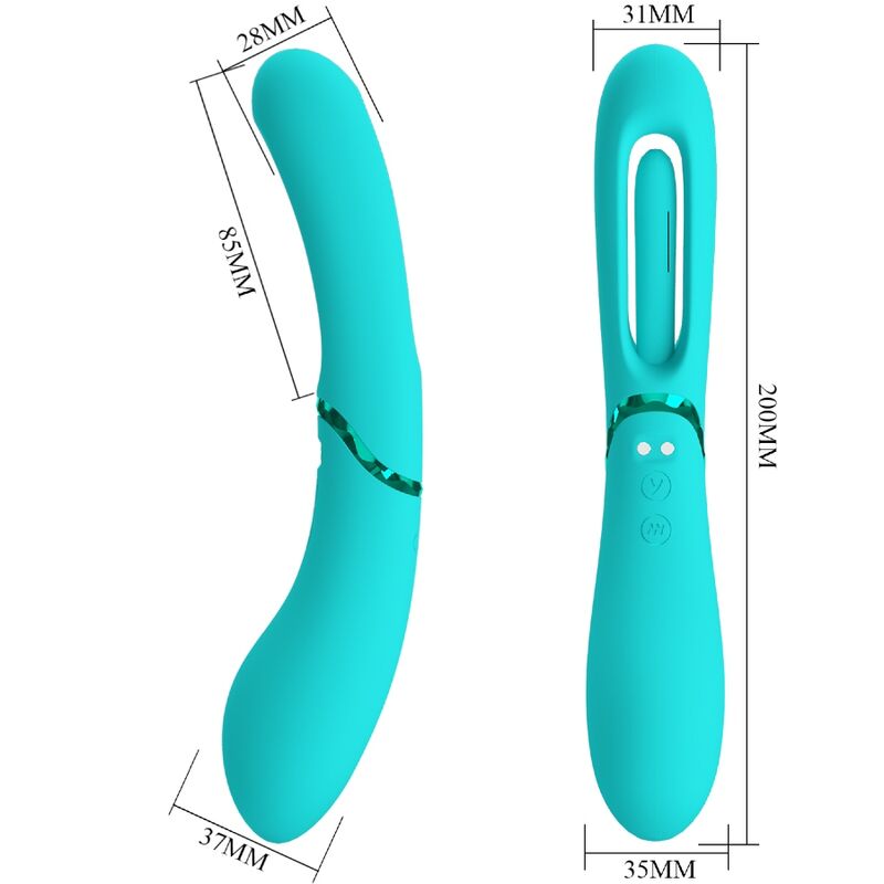 ROMANCE - LEXIE G-SPOT VIBRATOR 7 VIBRATIONS BLUE - Afbeelding 8