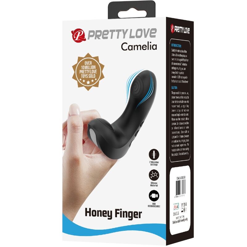 PRETTY LOVE - CAMELIA FINGER VIBRATOR 7 VIBRATIONS BLACK - Afbeelding 7
