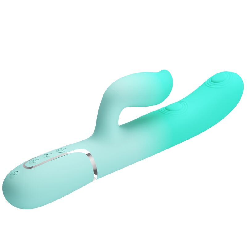 PRETTY LOVE - GIGI MULTIFUNCTION RABBIT VIBRATOR AQUA GREEN - Afbeelding 4