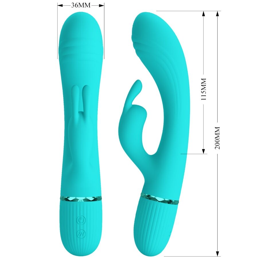 PRETTY LOVE - SCOCCO VIBRATOR RABBIT TURQUOISE - Afbeelding 6