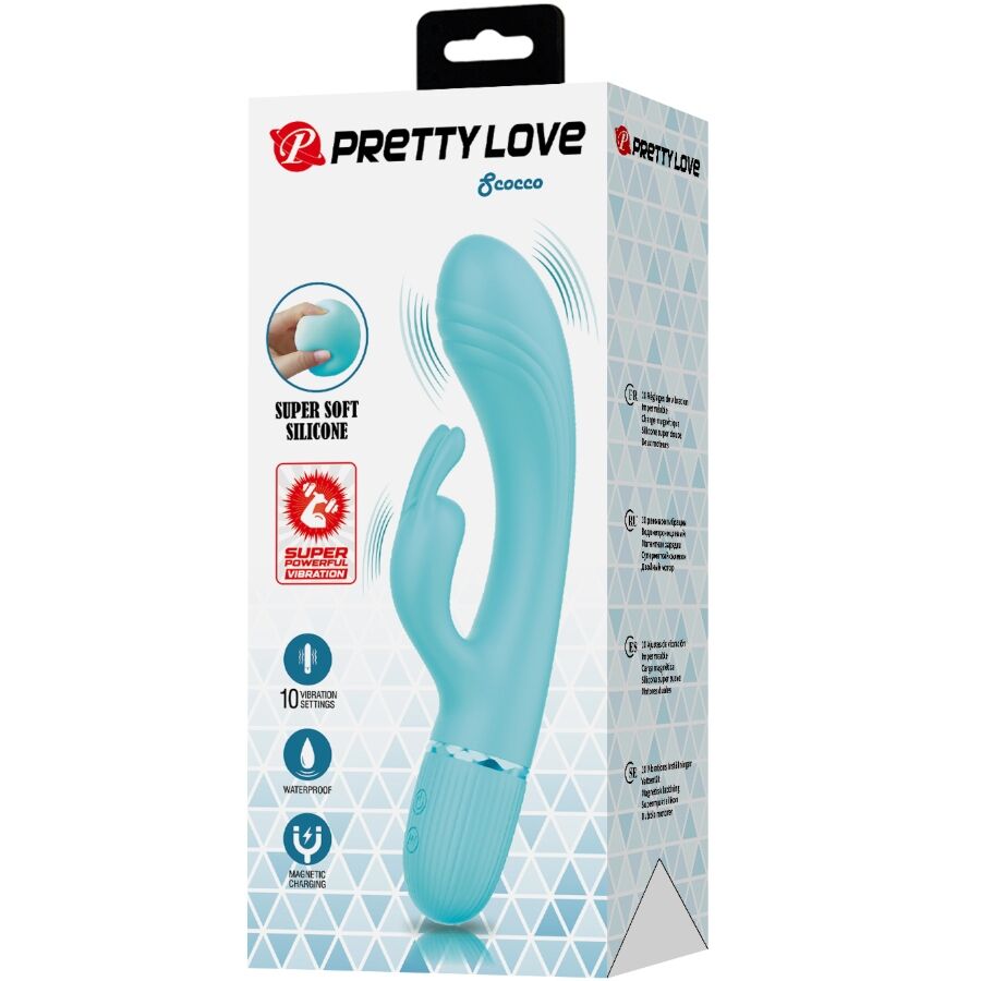 PRETTY LOVE - SCOCCO VIBRATOR RABBIT TURQUOISE - Afbeelding 7