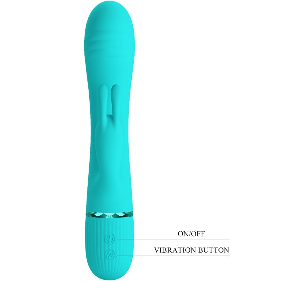 PRETTY LOVE - SCOCCO VIBRATOR RABBIT TURQUOISE - Afbeelding 8