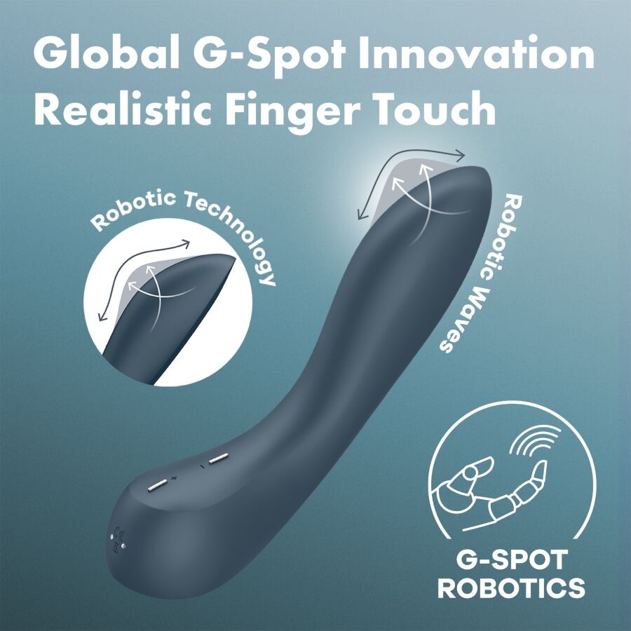 SATISFYER - G-SPOT WAVE 4 12 VIBRATIONS PROGRAM VIBRATOR DARK GREY - Afbeelding 4