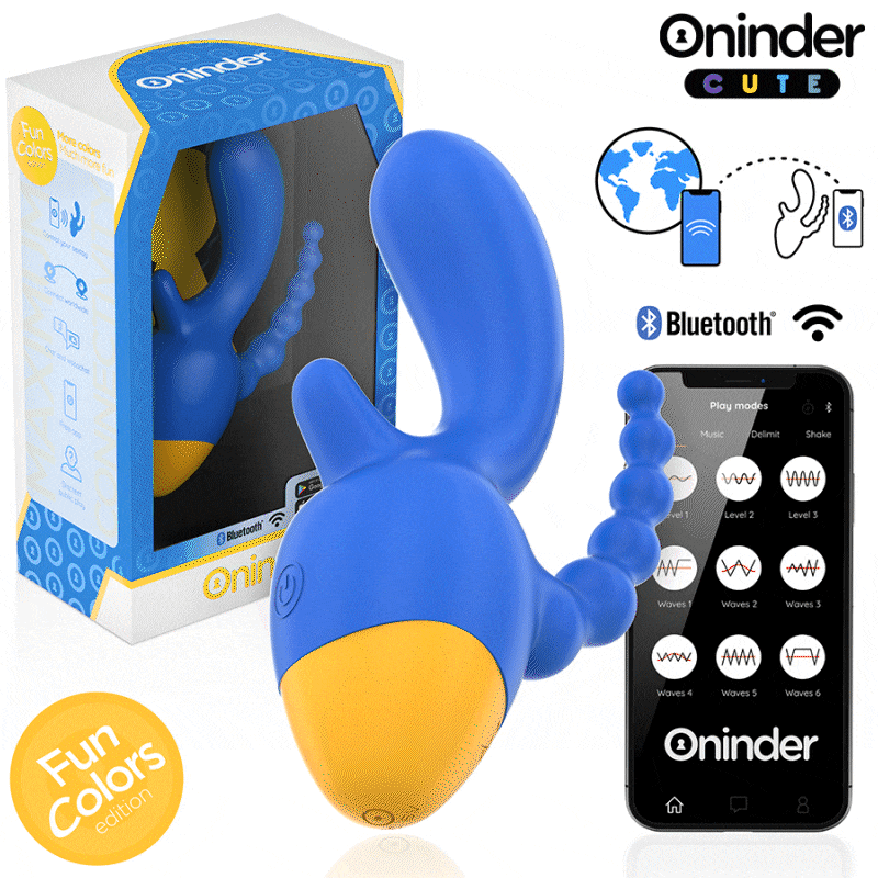 ONINDER CUTE - LOVE 3 SOME TRIPLE VIBRATOR - FREE WORLDWIDE APP - Afbeelding 2
