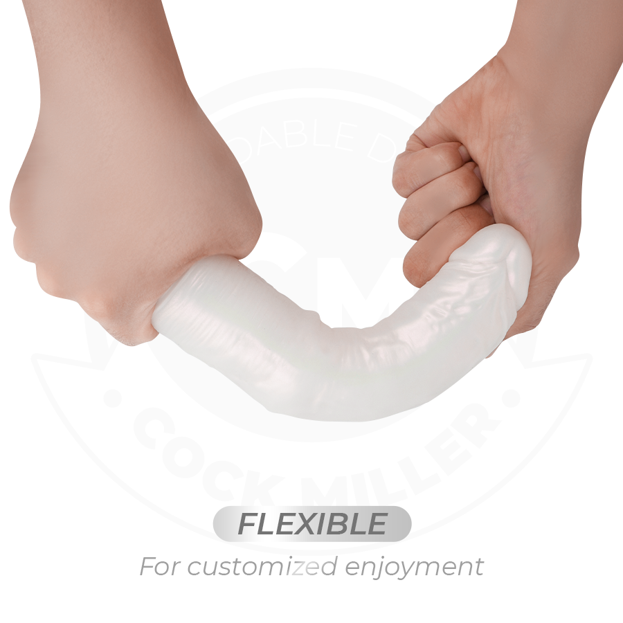 COCK MILLER - DILDO WITH SUCTION CUP, LIGHTS AND VIBRATION WITH REMOTE CONTROL WHITE 19.5 CM - Afbeelding 4