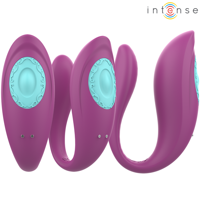 INTENSE - ANNIE U-SHAPED VIBRATOR AND STIMULATOR PURPLE REMOTE CONTROL - Afbeelding 3