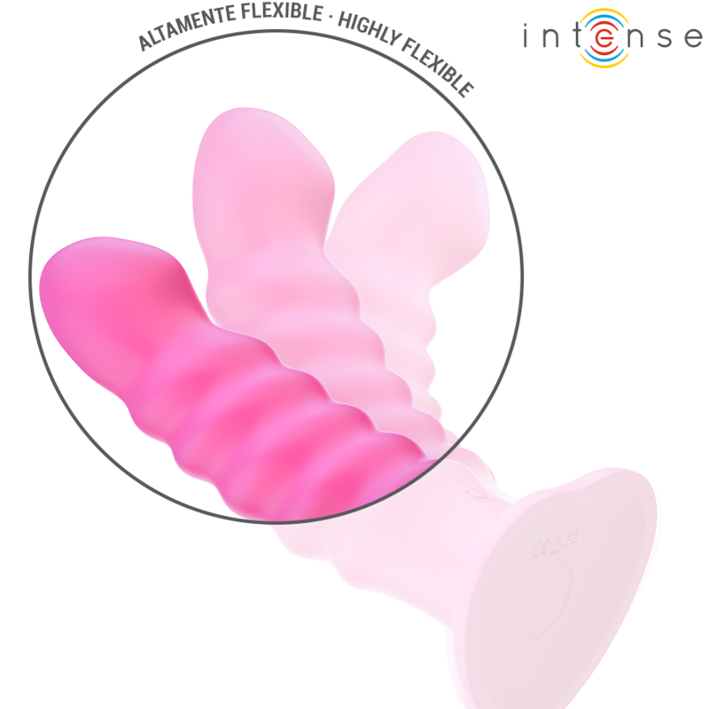 INTENSE - CINDY VIBRATOR SIZE L SPIRAL DESIGN 10 VIBRATIONS PINK REMOTE CONTROL - Afbeelding 5