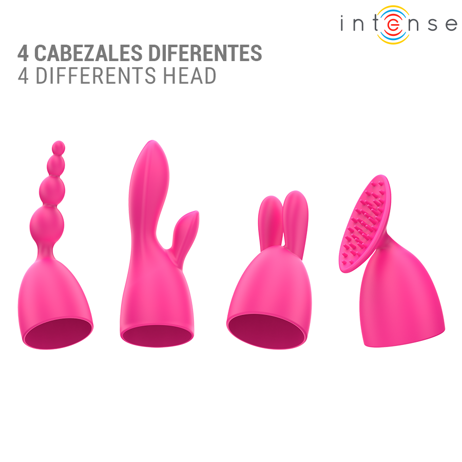 INTENSE - CHER VIBRATOR WITH 20 PATTERNS AND INTERCHANGEABLE HEADS - Afbeelding 7