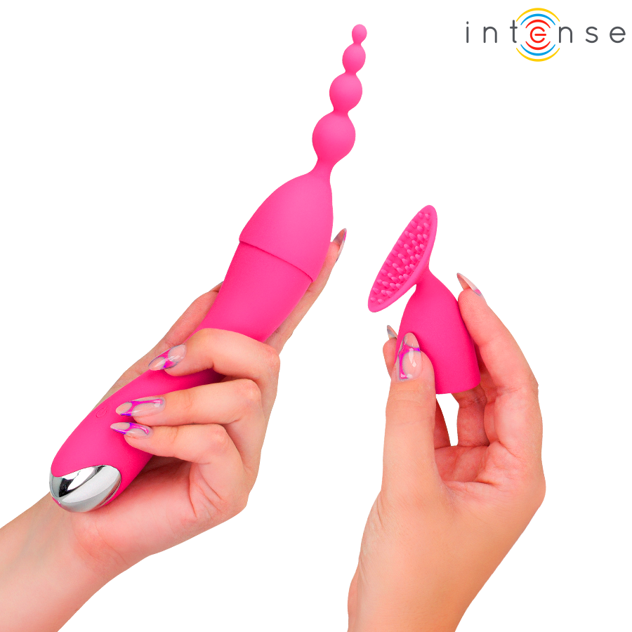 INTENSE - CHER VIBRATOR WITH 20 PATTERNS AND INTERCHANGEABLE HEADS - Afbeelding 6