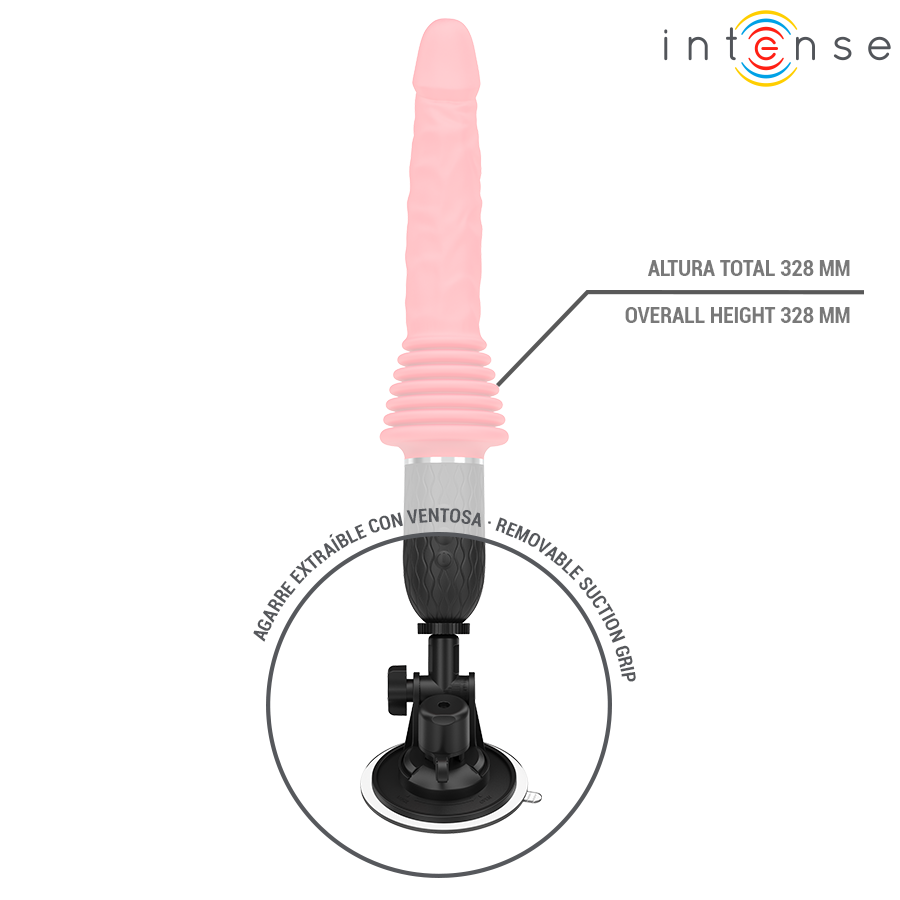INTENSE - CYNTHIA REMOTE CONTROL THRUSTING VIBRATOR WITH HEAT - Afbeelding 4