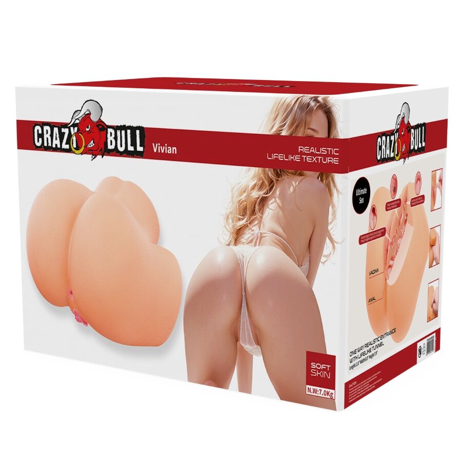 CRAZY BULL - VIVIAN REALISTIC FEMALE REAR VAGINA AND ANAL 7 KG - Afbeelding 6