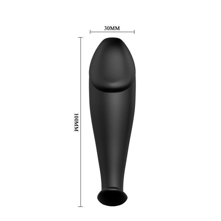PRETTY LOVE - SILICONE ANAL PLUG PENIS FORM AND 12 VIBRATION MODES BLACK - Afbeelding 4