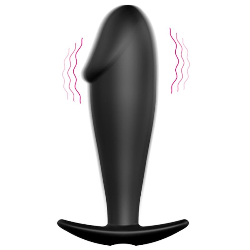 PRETTY LOVE - SILICONE ANAL PLUG PENIS FORM AND 12 VIBRATION MODES BLACK - Afbeelding 9