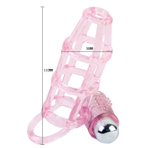 BAILE - SWEET 10 RHYTHMS SILICONE COVER AND RING FOR THE PINK PENIS - Afbeelding 5