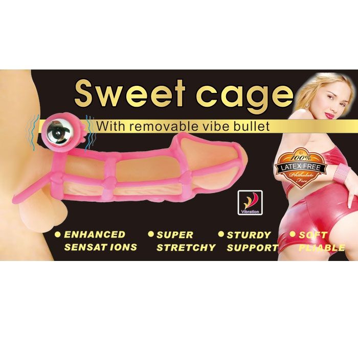 BAILE - SWEET 10 RHYTHMS SILICONE COVER AND RING FOR THE PINK PENIS - Afbeelding 2