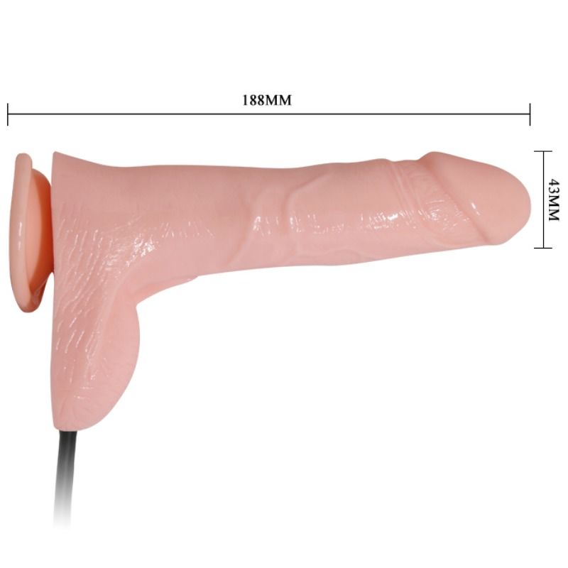 BAILE - REALISTIC VIBRATING AND INFLATABLE DILDO 18.8 CM - Afbeelding 2