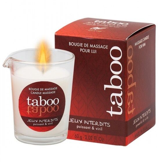 RUF - TABOO MASSAGE CANDLE FOR HIM JEUX INTERDITS WILD LICHEN SCENT