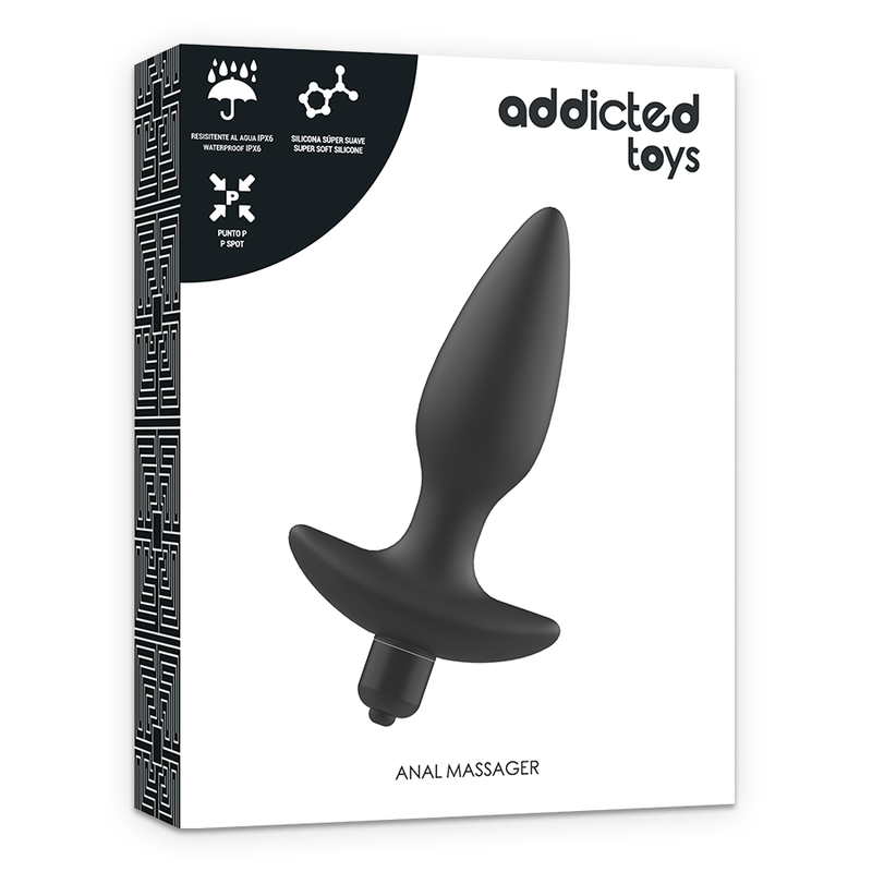 ADDICTED TOYS - MASSAGER PLUG ANAL WITH VIBRATION BLACK - Afbeelding 5