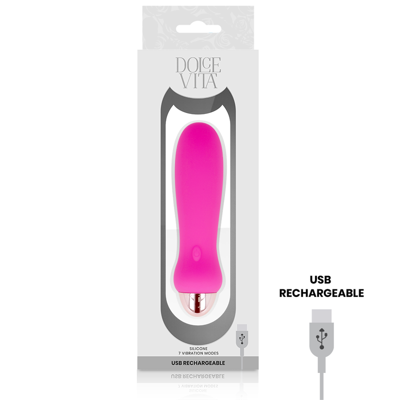 DOLCE VITA - RECHARGEABLE VIBRATOR FIVE PINK 7 SPEEDS - Afbeelding 2