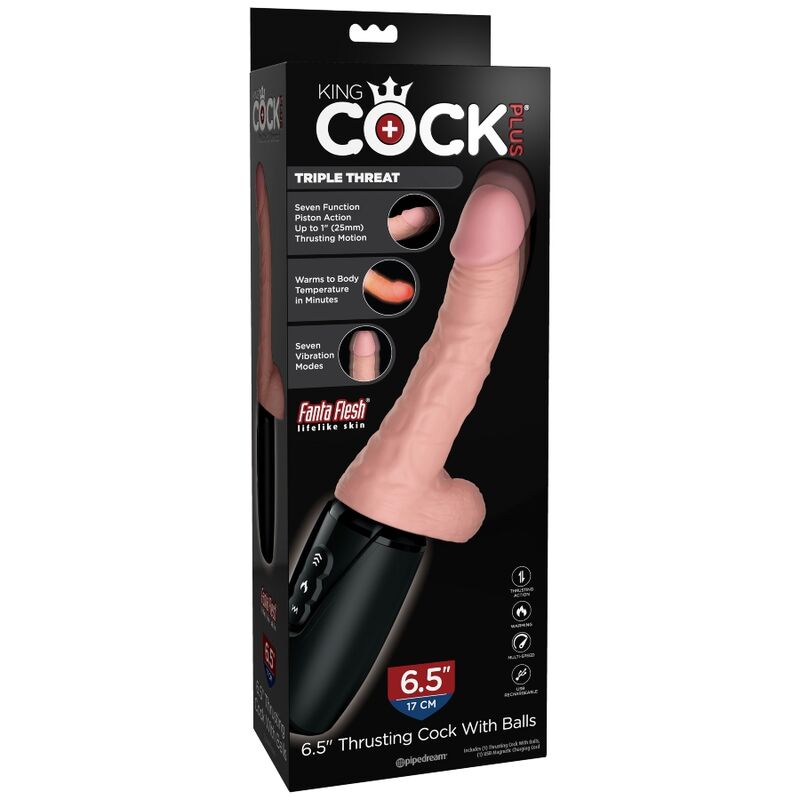 KING COCK - PLUS TRIPLE THREAT LIGHT SKIN TONE - Afbeelding 6