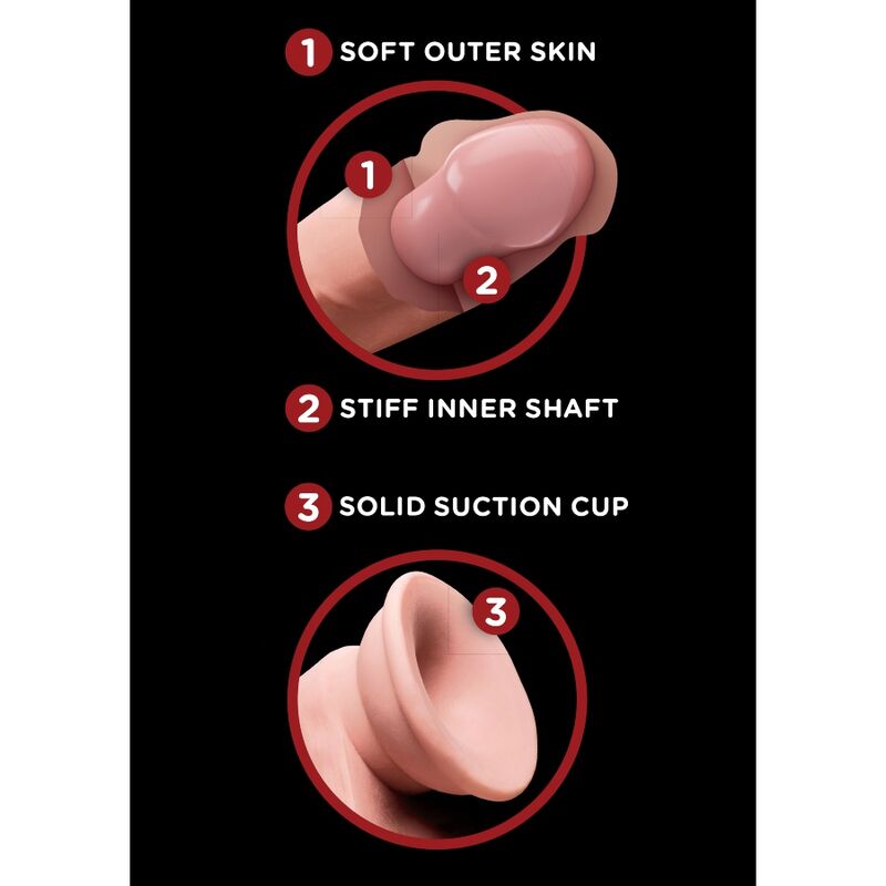 KING COCK - PLUS 3D DILDO SWINGING BALLS 20.3 CM - Afbeelding 6