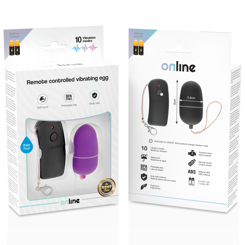 ONLINE - REMOTE CONTROLLED VIBRATING EGG PURPLE - Afbeelding 4
