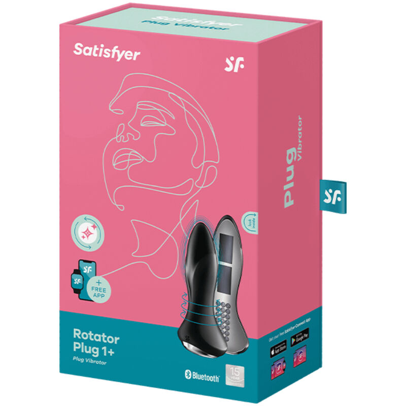 SATISFYER - ROTATOR PLUG 1+ VIBRATING PLUG APP BLACK - Afbeelding 5