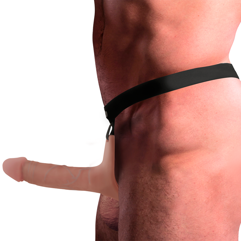 INTENSE - HOLLOW HARNESS WITH SILICONE DILDO 16 X 3.5 CM - Afbeelding 4